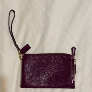 Coach wristlet purple